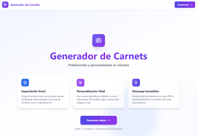 Generador de Carnets
